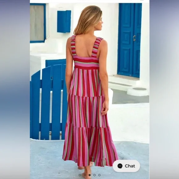 Mister Zimi Layla Pink Tiered Maxi Resort Dress - Picture 2 of 10